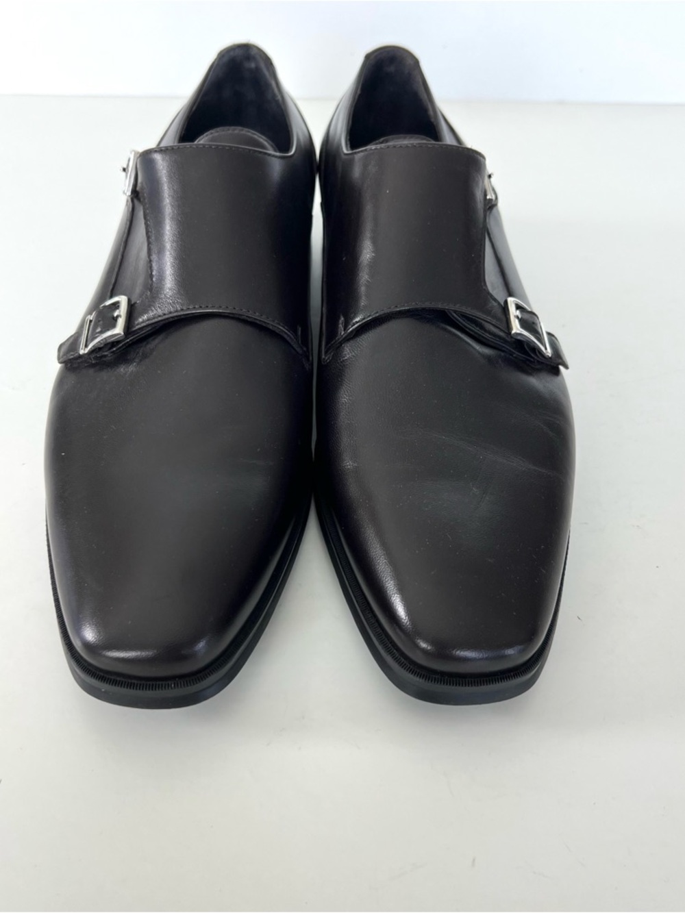 BRUNO MAGLI Paro Dark Brown Structured Buckle Strap Dress Shoes Oxford Sz 11 M - Picture 4 of 13